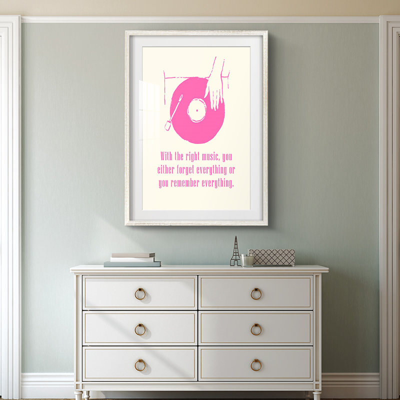 Sweet Melody I -Framed Print, 25.5" H x 17.5" W, White