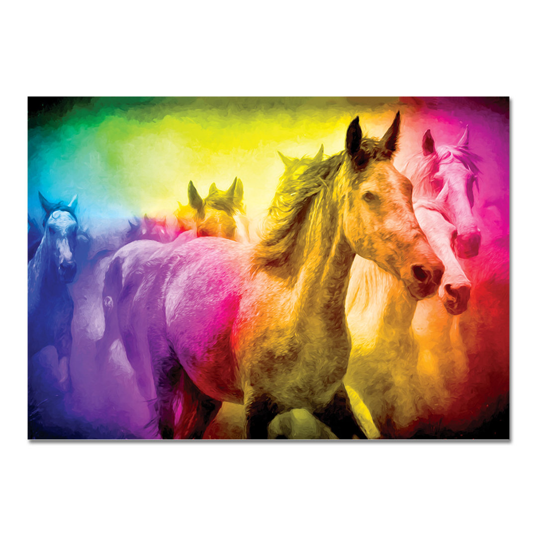 Kunstdruck Colorful Horses von Giallobus