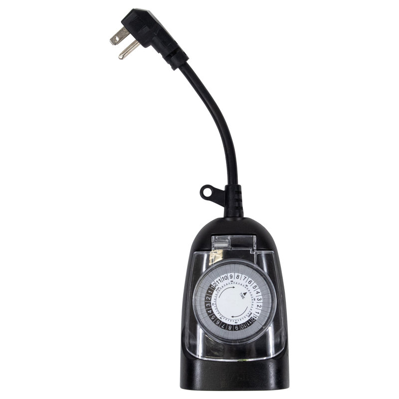 Heavy Duty 24-Hour Plug-In Timer - Black