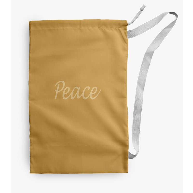 Fabric Laundry Bag with Handles, Medium (36" H x 28" W), Light Yellow