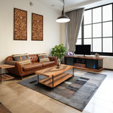 StoneCreek 4 Pieces Fir Living Room Table Set, Solid Fir Wood, Includes 65 inch TV Stand, Coffee Table& Two End Tables
