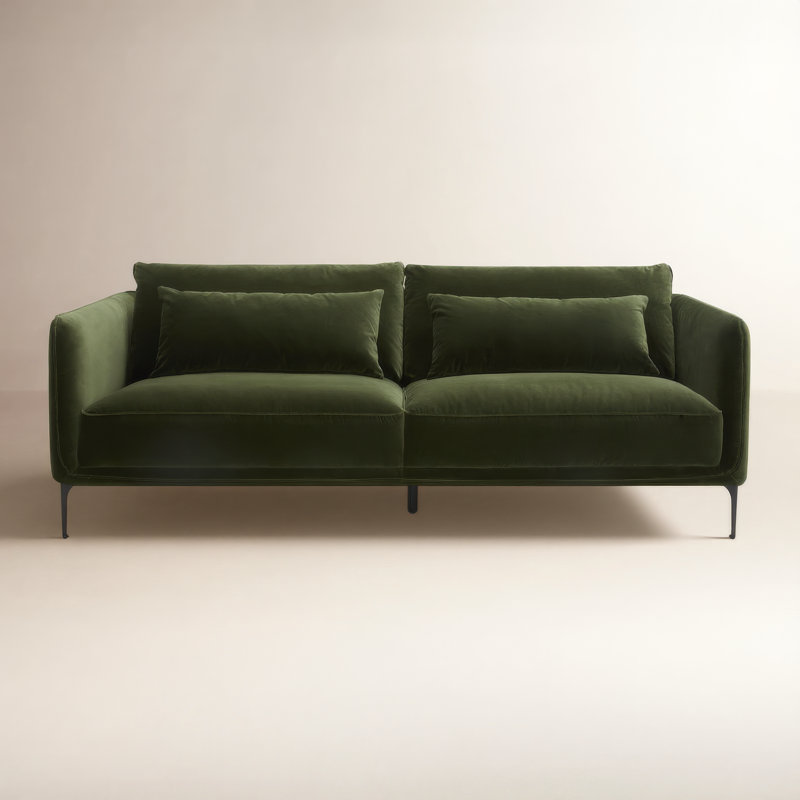 Rae Upholstered 84'' Sofa, Military Green