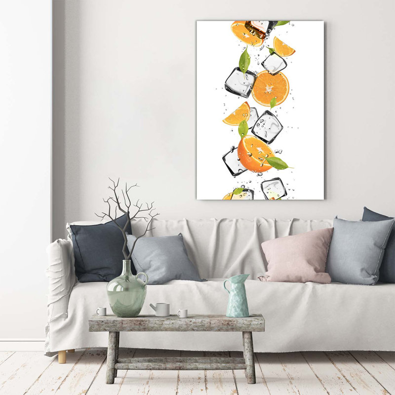 Oranges And Ice - Wrapped Canvas Print