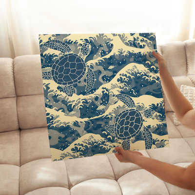 Reproduction d'art nautique sans cadre, motif de tortues VI