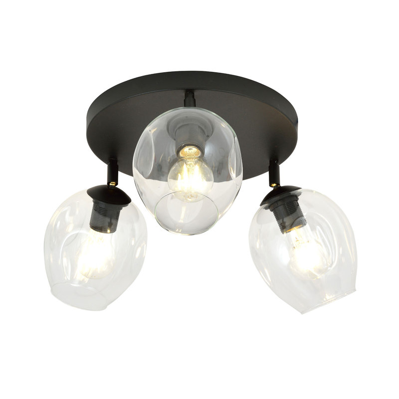 Goodfellow Glass Semi Flush Mount, Transparent