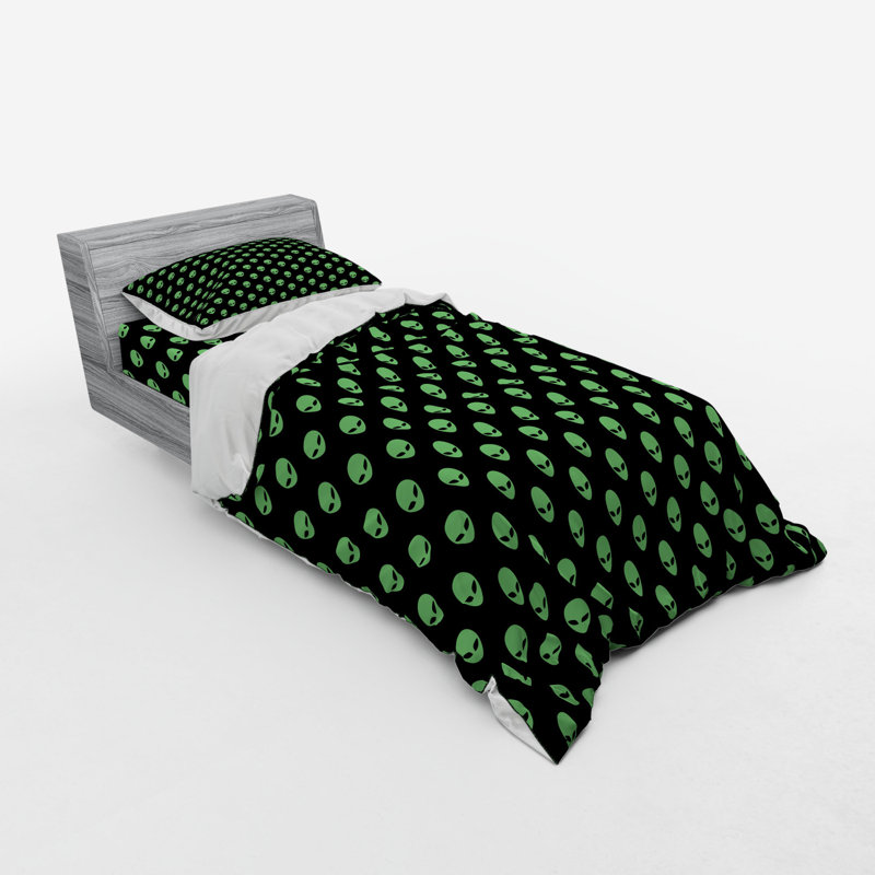 Ensemble de housse de couette Alien, Housse de couette simple TG + 2 articles suppléme
