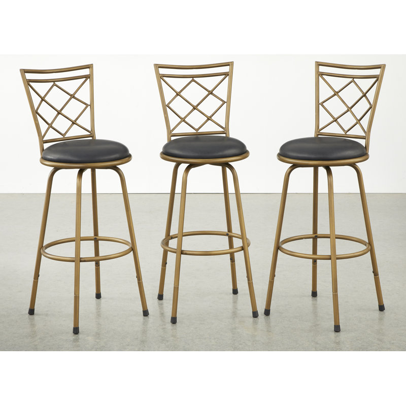 Tabouret Lamoille, Or, Noir clair