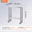 Table de travail 30 po x 12 po x 34 po en acier inoxydable avec 3 tablettes réglables et 4 roulettes-118772109