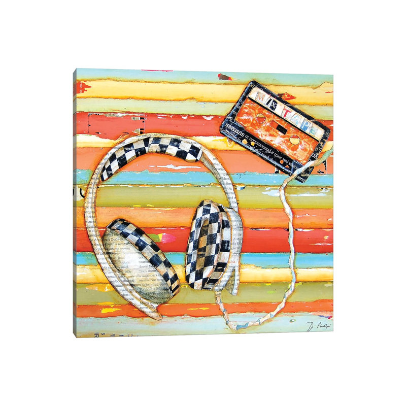 Mixtape 1 Piece Wrapped Canvas Painting, 45.72 cm H x 45.72 cm W x 3.175 cm D