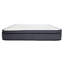 Matelas en mousse très grand moelleux hybride 14 po, housse en tricot de polyester doux, matelas en mousse multicouche, blanc / gris