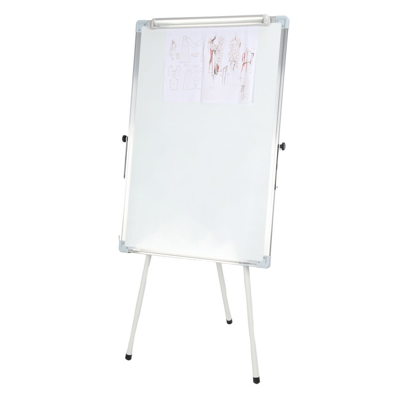 Tableau blanc pliable effaçable à sec simple face, tableau blanc à hauteur réglable