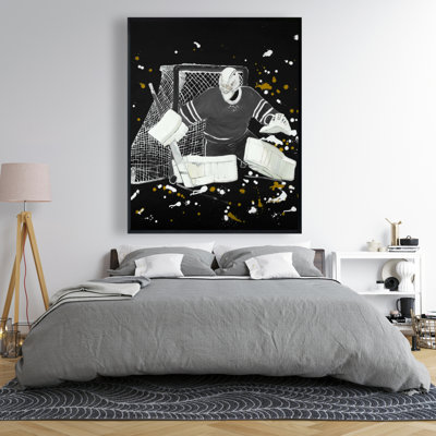 Goalkeeper Hockey Print On Canvas