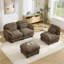 Canapé en L Cloud avec repose-pieds mobile et tissu chenille Cloud Feel-870016000-870016002