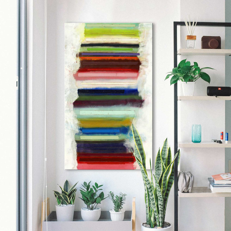 Ensemble à nouveau - Peinture sur toile à cadre flottant, H 60 po x l 36 po x P 1,5 po, Toile tendue