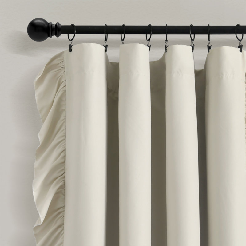Rideau en polyester Reyna, Gris clair