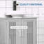 Armoire sous-lavabo moderne avec 2 portes et tablettes réglables kleankin - Meuble-lavabo en U de 23,5 po