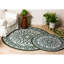 Tapis décoratif d’intérieur/extérieur vert crocheté à la main oriental-51840713