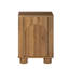 Table de chevet à porte cintrée, meuble d'appoint vintage en bois d'ingénierie noyer foncé avec pieds en pin