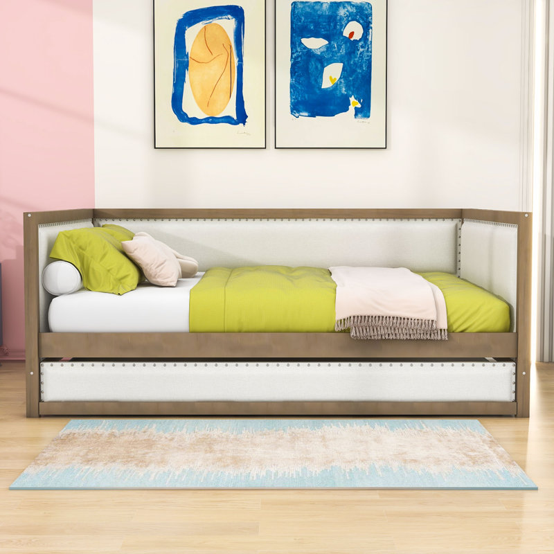 Full Size Upholstered Daybed with Twin Trundle
