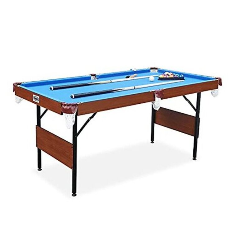 RACK Pool Tables Rack Crux 55 in Folding Billiard/Pool Table (Blue 3-in-1  Multi Game)