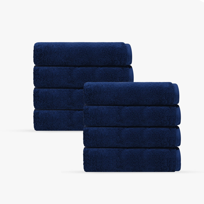 Ensemble de 8 serviettes Mac, Bleu marine