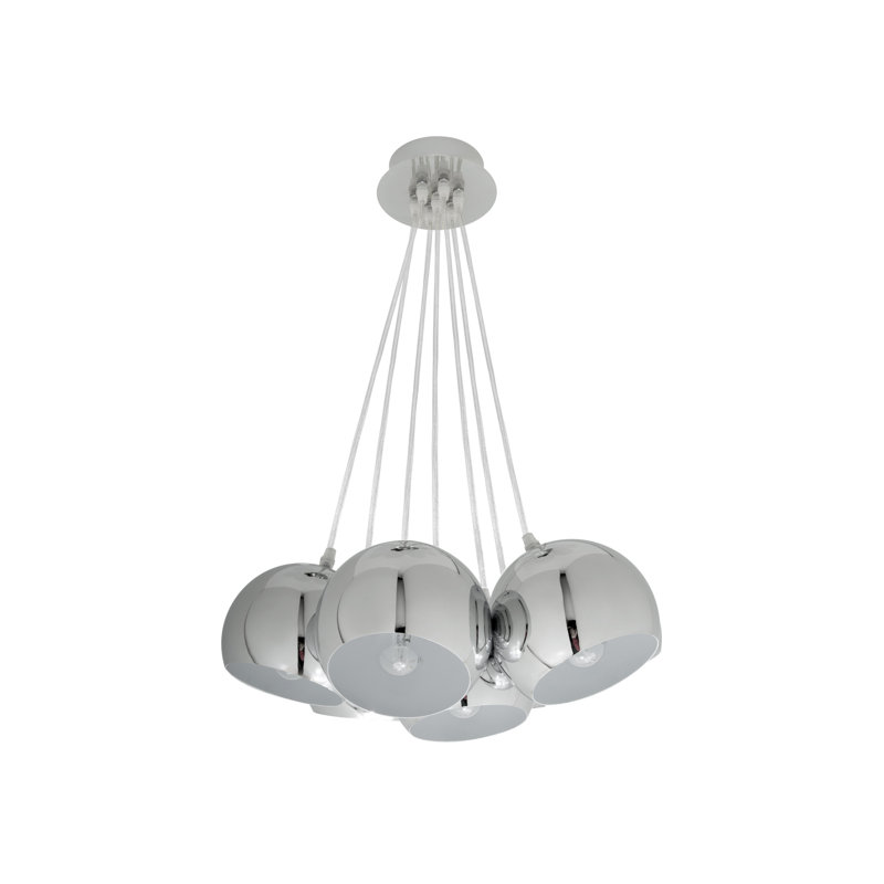 7 - Light Cluster Pendant, Matt brushed nickel