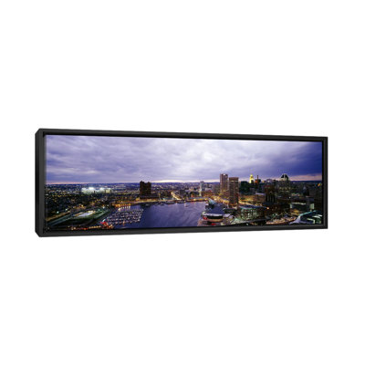 " Buildings Lit Up At Dusk, Baltimore, Maryland, USA #2 " by Panoramic Images