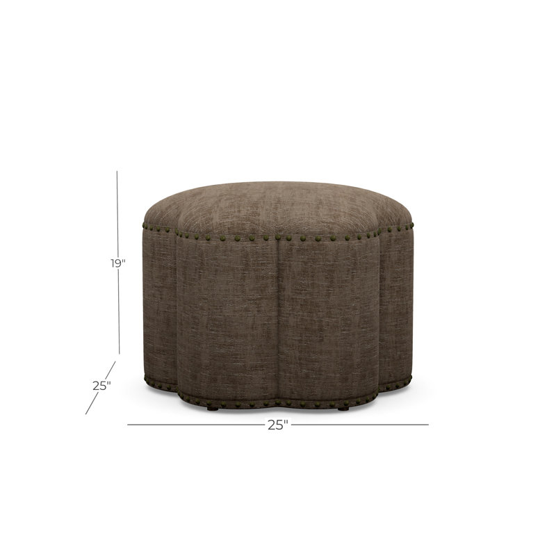 Kate 25" Ottoman, Churchill 351911, Antique Brass