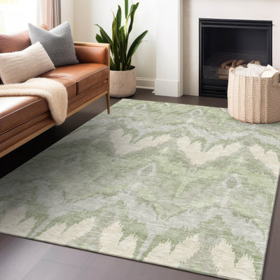 Premium Machine Washable Prisco Aloe Rug