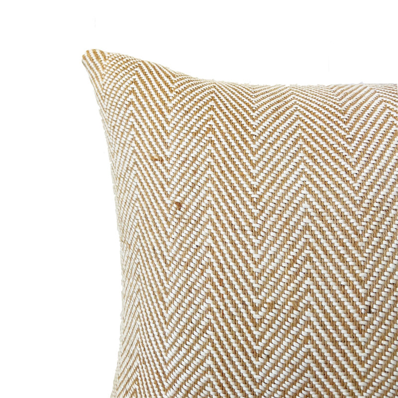 Andes Chevron Jute / Sisal Throw Pillow