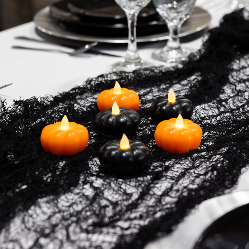 Citrouilles lumineuses à piles - 6 pièces