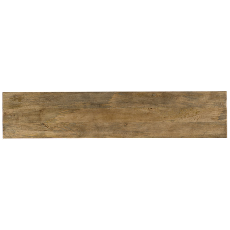 Mango & Metal 86" Chevron Entertainment Console