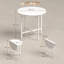 80 cm Round Dining Table with Steel Base