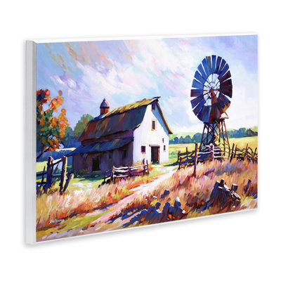Countryside Serenity Landscape Wall Plaque Art by Leon Devenice