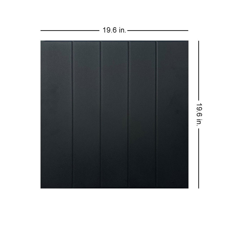 Carreau de plafond en polystyrène adhésif 1,6 pi x 1,6 pi Bead Board, Noir mat