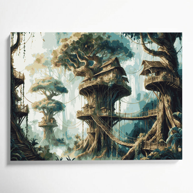 Art mural sur toile Sci Fi Jungle, H 11 po x l 14 po