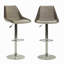 Tabouret de bar en similicuir avec repose-pieds et dossier