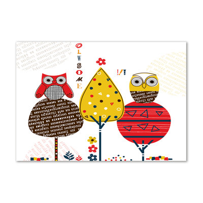 Owls on the tree 1 Piece Wall Art on Canvas