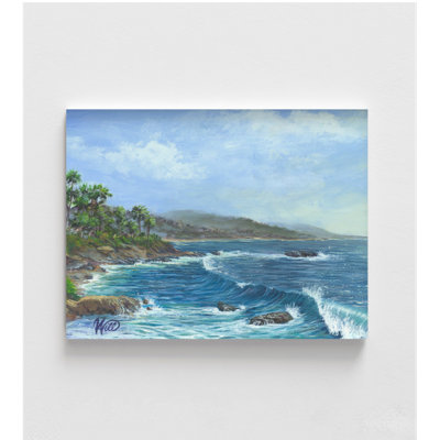 «Surfs Up Laguna Beach» par William Thompson, idée de cadeau de surfeur, décor de peinture bord de mer, décoration de chambre tropicale, décoration murale de magasin de plage