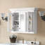Armoire à pharmacie de salle de bain avec miroir et 5 tablettes réglables, parfaite pour le rangement mural et l'organisation