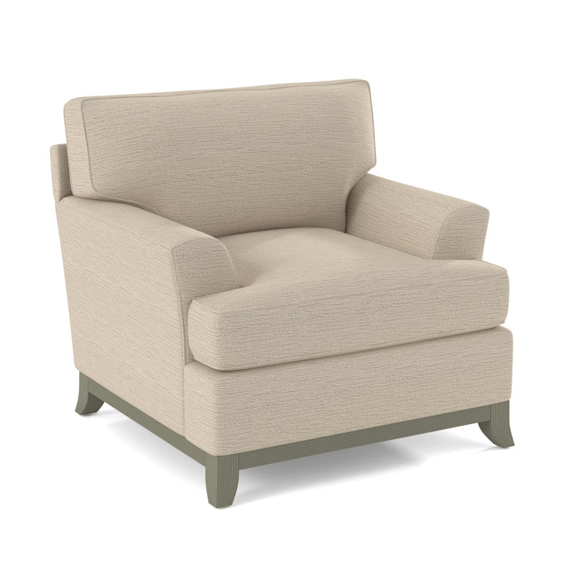Oaks Way Armchair, Greystone, White Performance Fabric; 0851-94
