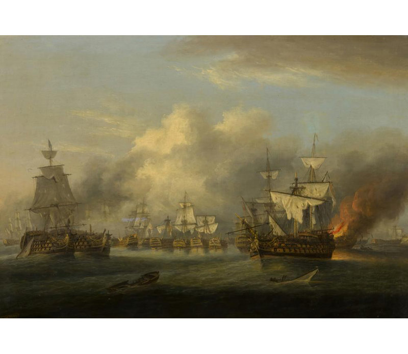 "Fin de la Bataille de Trafalgar, 1805" par Thomas Luny - Art sur toile tendue avec châssis, H 48 po x l 33 po