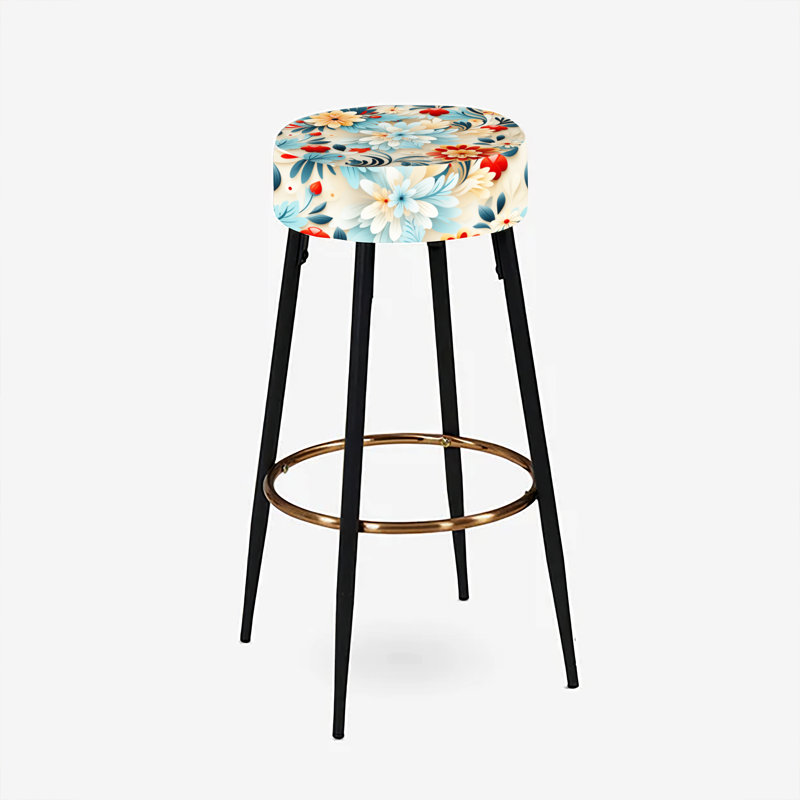 Moroccan Delight Blooming Intrigue - Ensemble de 2 tabourets floraux