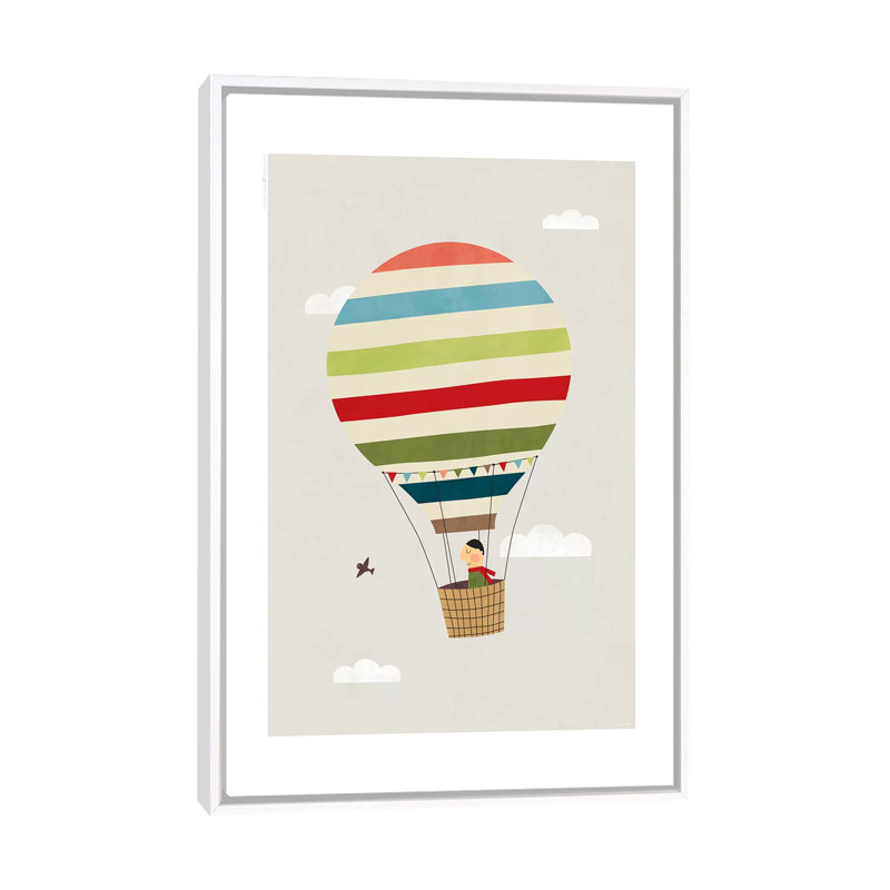 Ballon - imprimé, H 60 po x l 40po x P 1,5 po, Toile blanche encadrée, Pas de tapis
