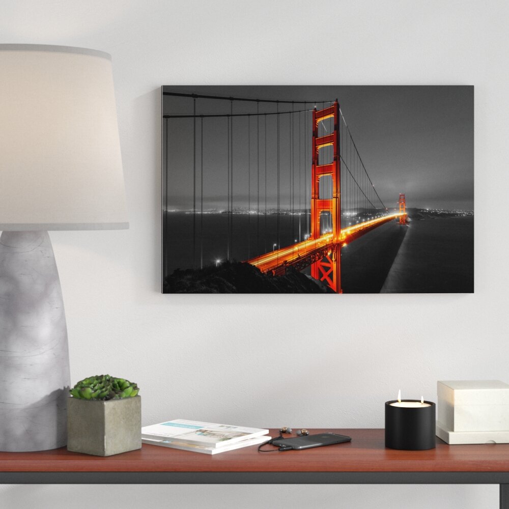 Leinwandbild „Majestätische Golden Gate Bridge", Grafikdruck