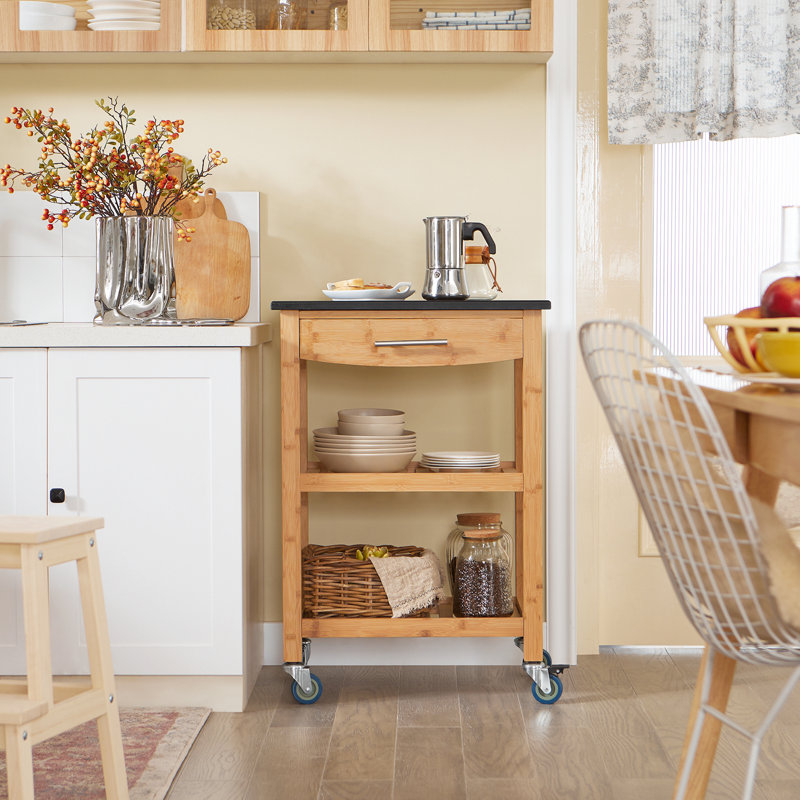 Navin Bamboo / Rattan Bar Cart