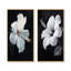 Hibiscus au clair de lune I - Ensemble de 2 impressions sur toile représentant des hibiscus-265618567-265618684