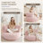 Oversized Bean Bag Sofa - Large Round Corduroy Lazy Sofa With 3 Pillows,  Accent Sofa Lounge Floor Sofa For Living Room Bedroom-1708820947