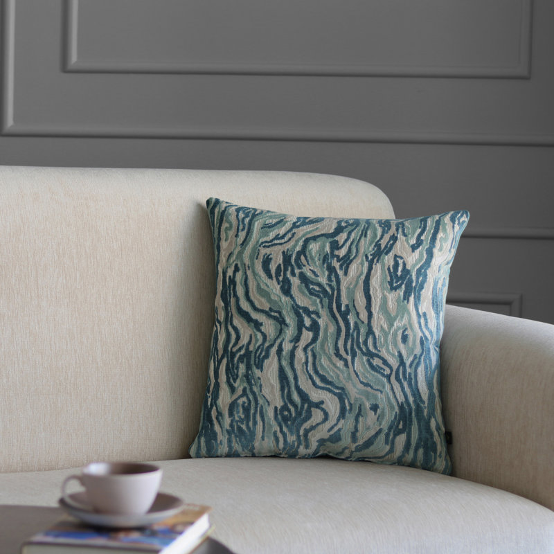 Housse de coussin Sky Velvets, Bleu sarcelle foncée