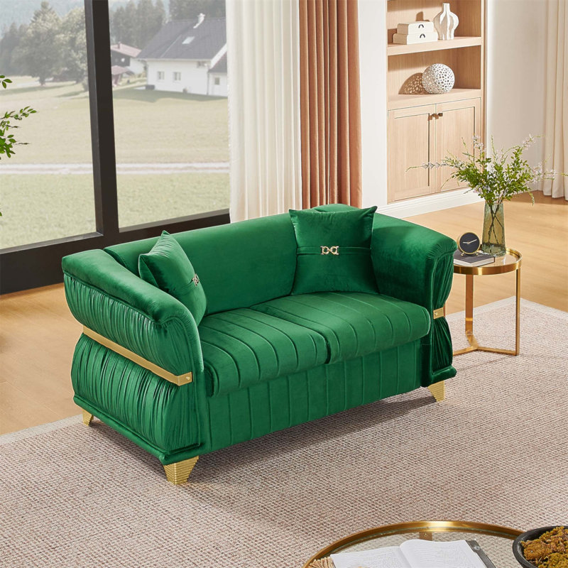 Canapé Modern, Velours vert